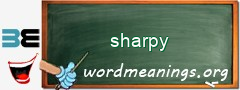 WordMeaning blackboard for sharpy